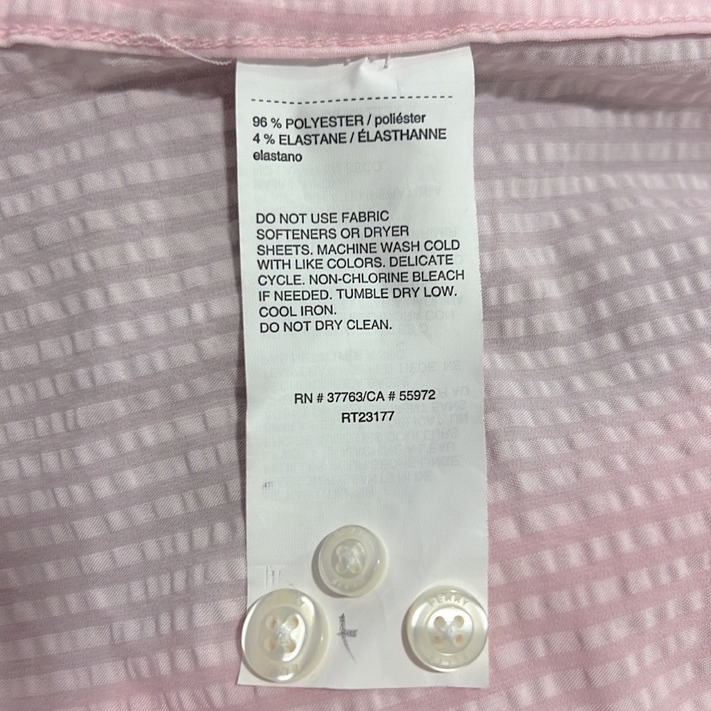 Perry Ellis Men's Light Pink Striped Button Down Shirt - Picture 11 of 11